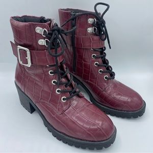 Madden Girl Croc Combat Boots